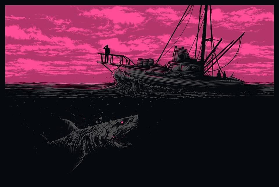 JAWS " GONE FISHING " RARE 1/1