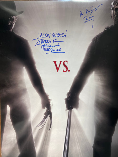 Robert Englund, Ken Kirzinger Autographed 2003 Freddy Vs. Jason 27x40  Movie Poster