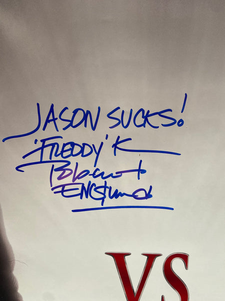 Robert Englund, Ken Kirzinger Autographed 2003 Freddy Vs. Jason 27x40  Movie Poster